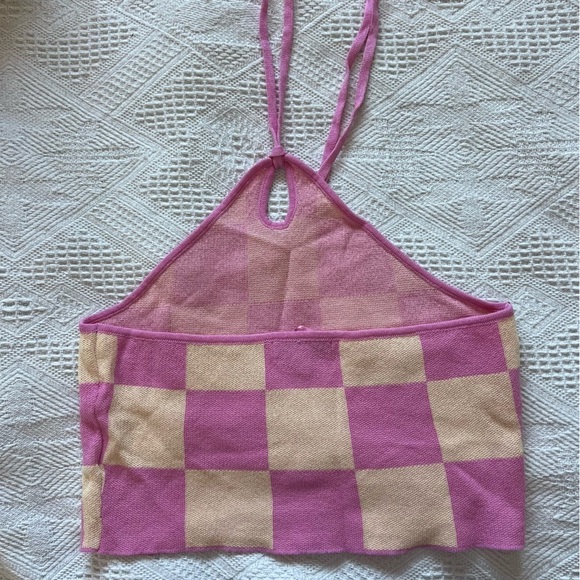 Pretty Garbage | Pink Halter Top - Picture 3 of 3